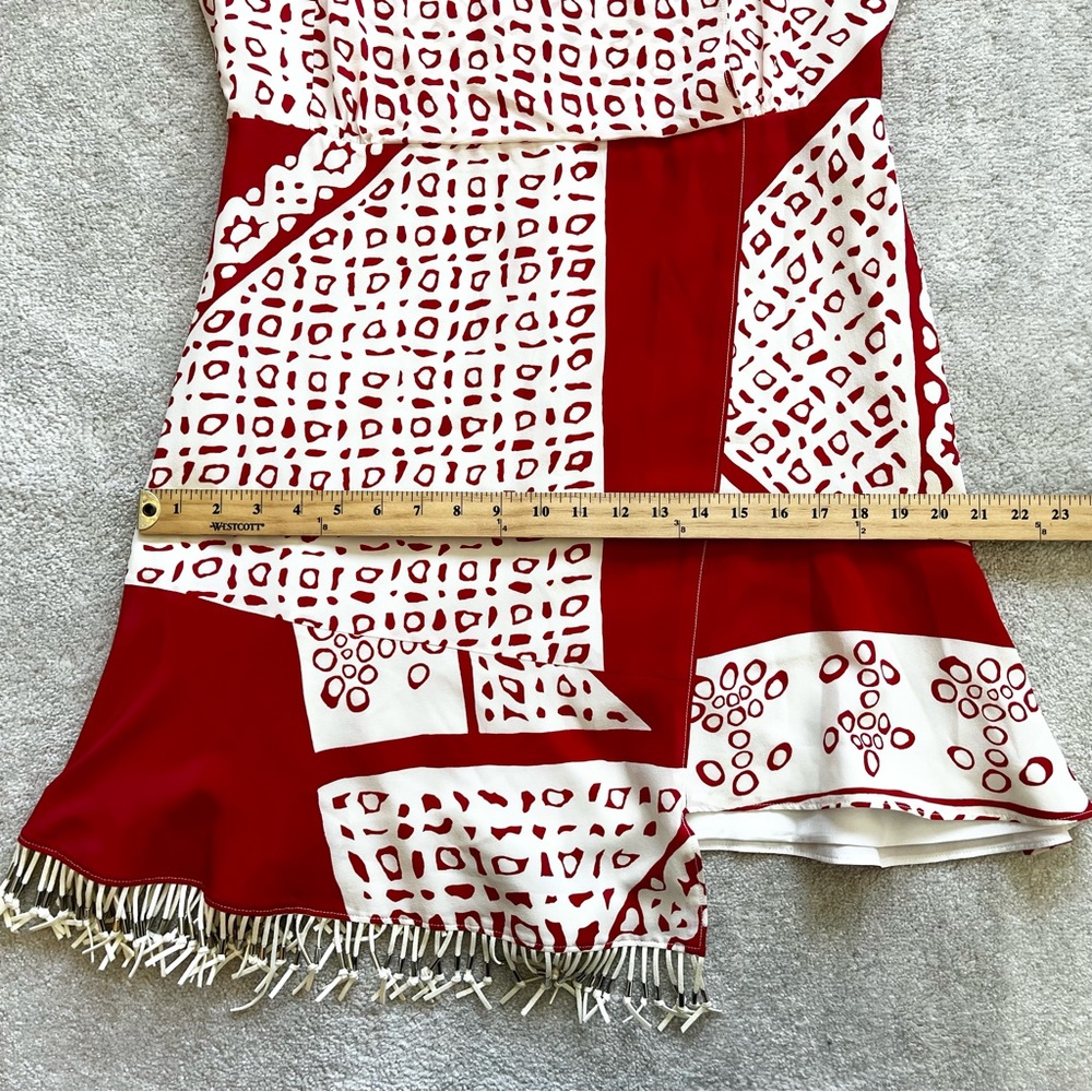 ALTUZARRA Tournelle Silk Short-Sleeve Bandana-Print Silk Dress Size 44 or 12 - Picture 11 of 13